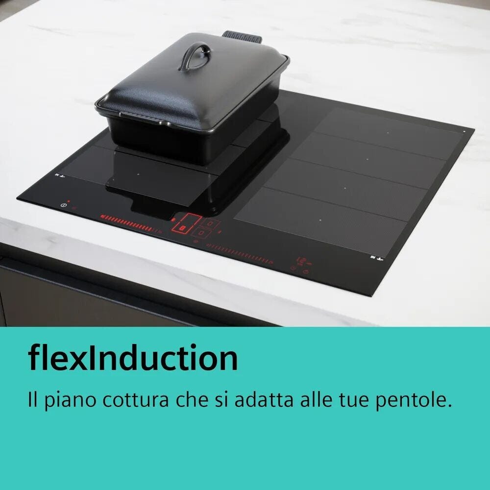 Siemens ER9A6SH40 iQ700 Piano cottura a gas cm. 92 - vetro nero