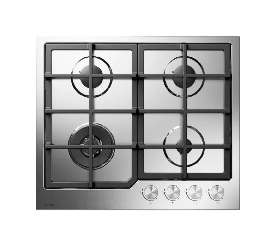 ILVE HCS60CK Professional Plus Piano cottura a gas cm 60 - inox