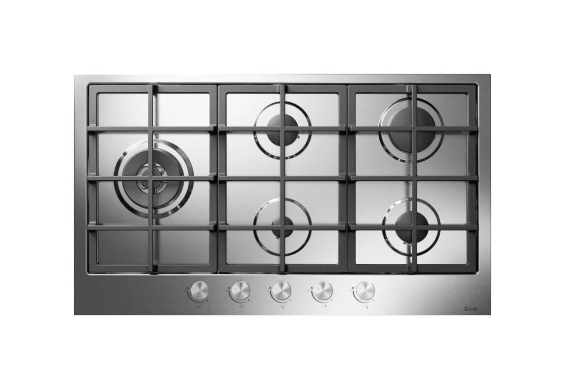 ILVE HCS90SCK Professional Plus Piano cottura a gas cm 90 - inox