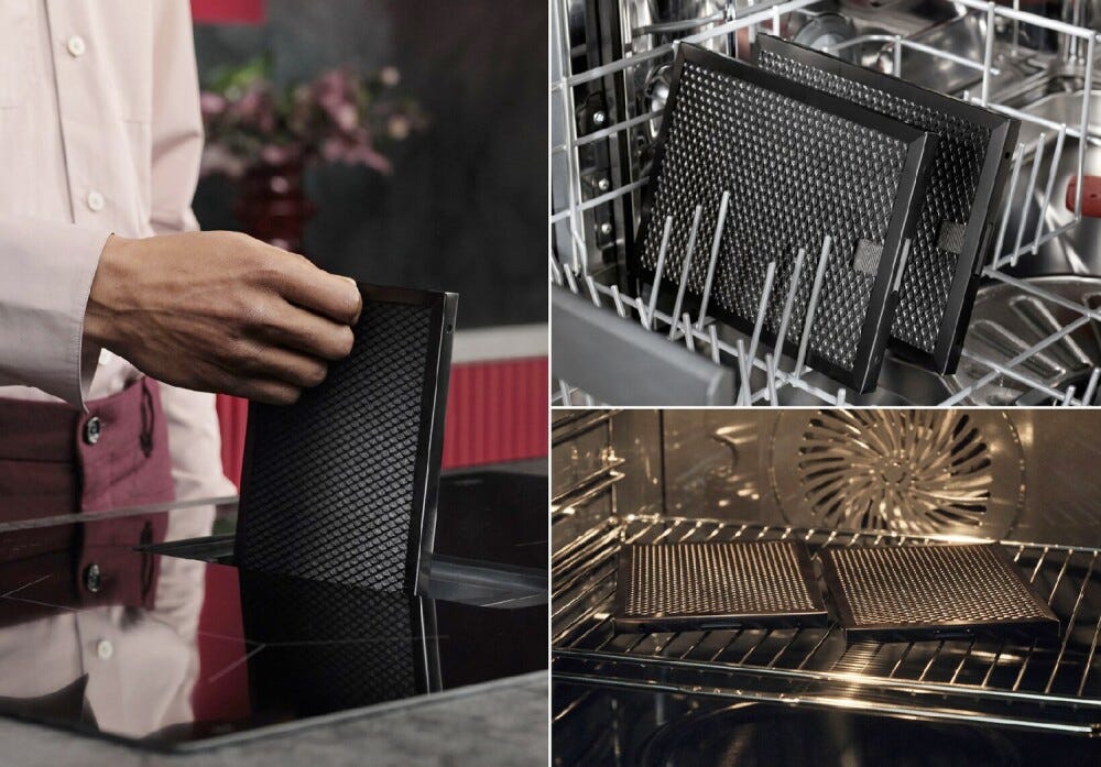 AEG NCH84C23CB serie 7000 SenseFry Piano cottura induzione con cappa integrata cm. 80
