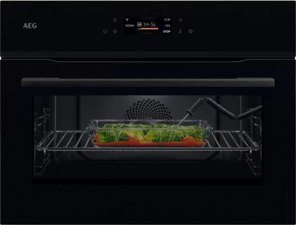 AEG NKK8N621B Serie 8000 Mealassist Combiquick® Forno combinato a microonde cm. 60 h. 46 - nero lucido