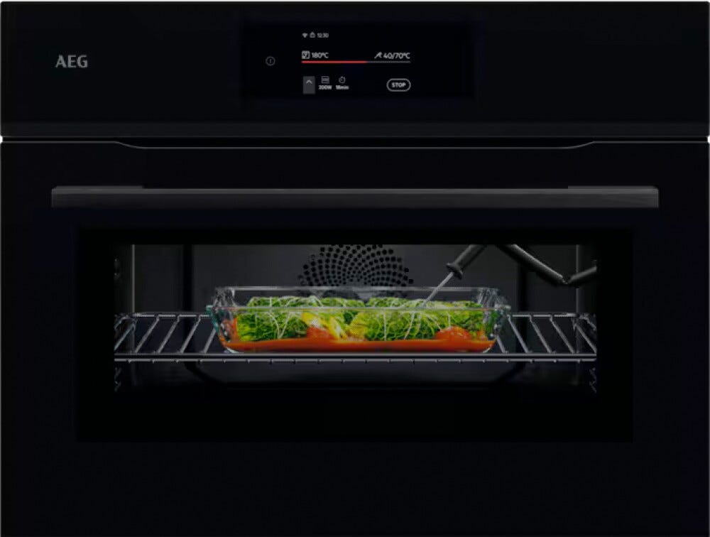 AEG NKK8N721B Serie 8000 Mealassist Combiquick® Forno combinato a microonde cm. 60 h. 46 - nero lucido