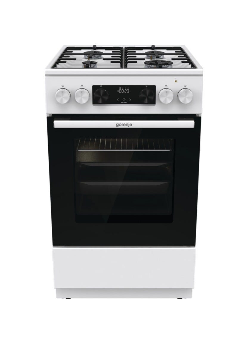 Gorenje GK5C42WH G600 Cucina da accosto cm. 50 - 4 zone a gas + 1 forno elettrico - bianco