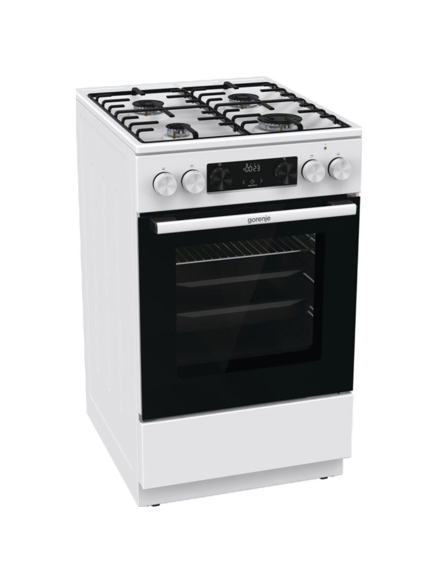 Gorenje GK5C42WH G600 Cucina da accosto cm. 50 - 4 zone a gas + 1 forno elettrico - bianco