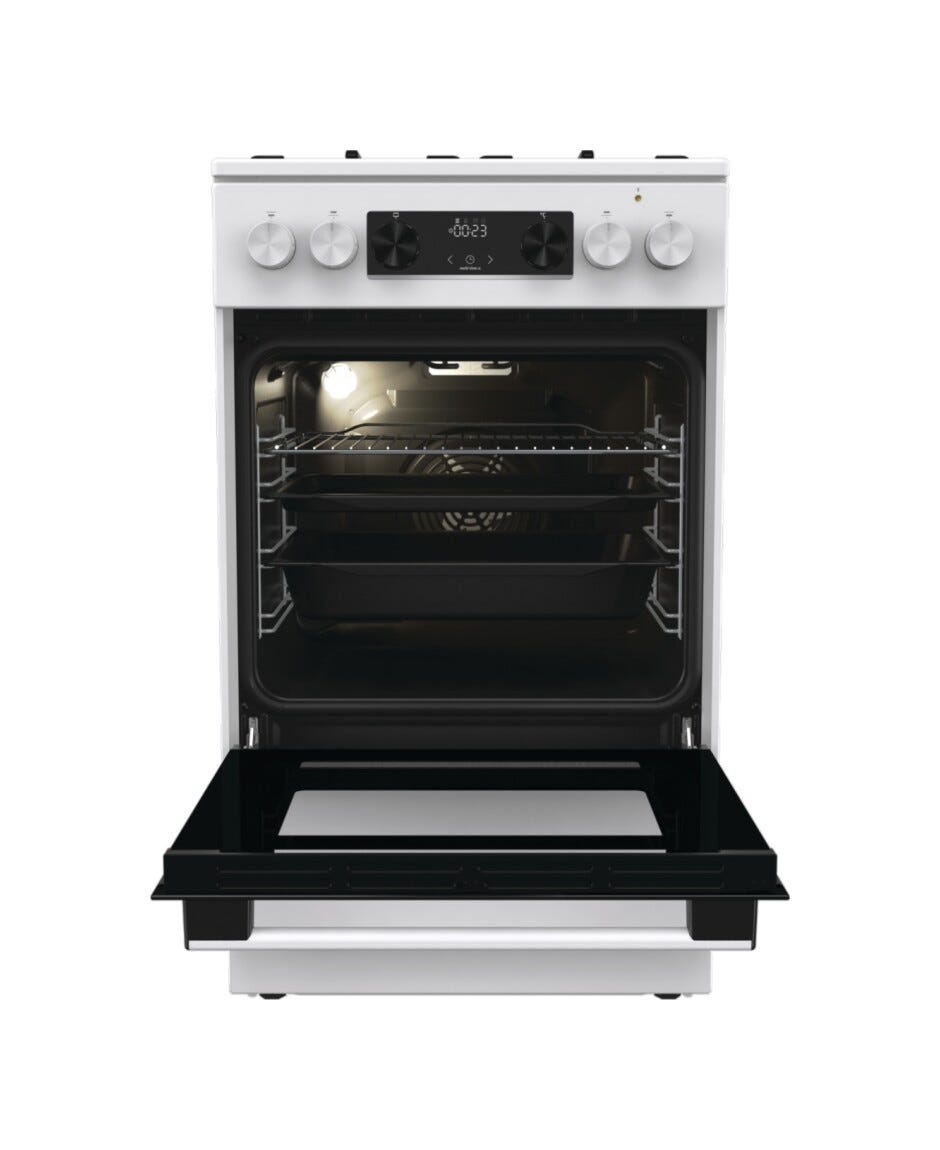 Gorenje GK5C42WH G600 Cucina da accosto cm. 50 - 4 zone a gas + 1 forno elettrico - bianco