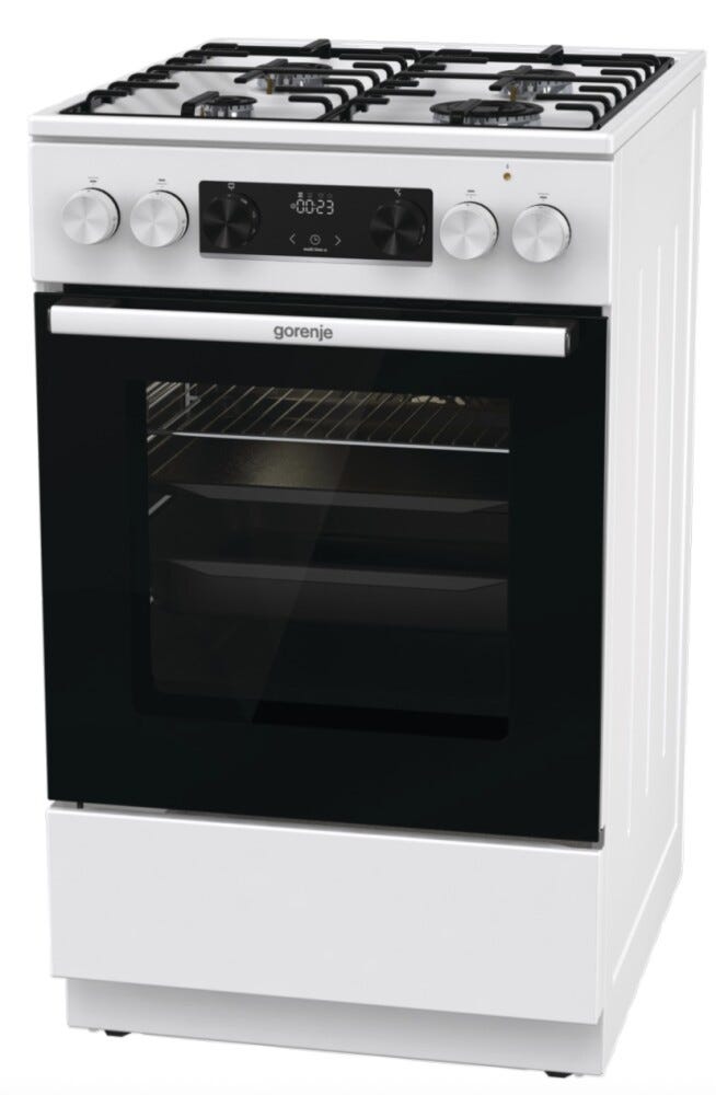 Gorenje GK5C42WH G600 Cucina da accosto cm. 50 - 4 zone a gas + 1 forno elettrico - bianco