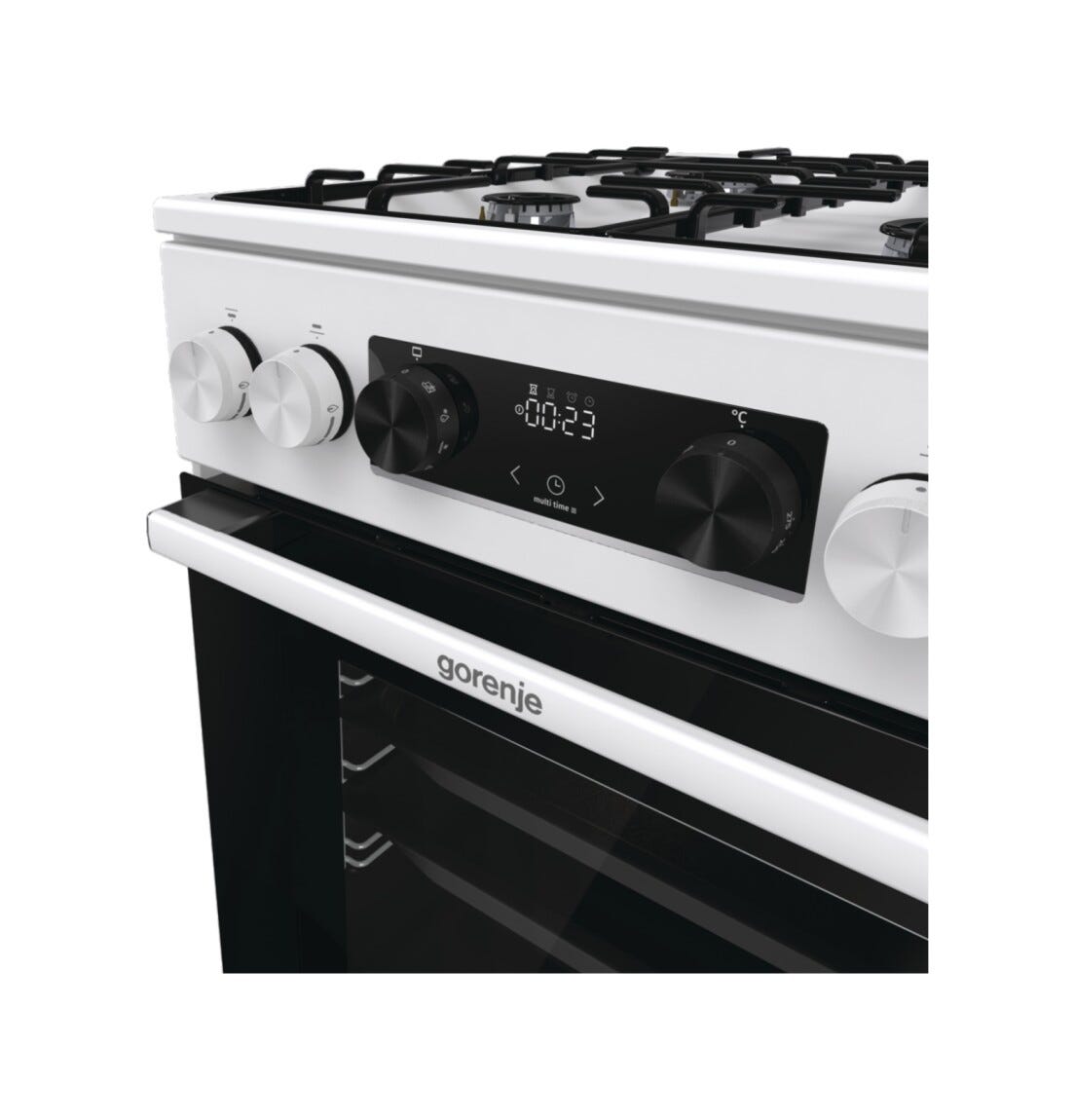 Gorenje GK5C42WH G600 Cucina da accosto cm. 50 - 4 zone a gas + 1 forno elettrico - bianco