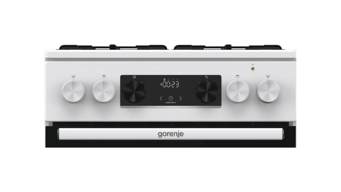 Gorenje GK5C42WH G600 Cucina da accosto cm. 50 - 4 zone a gas + 1 forno elettrico - bianco