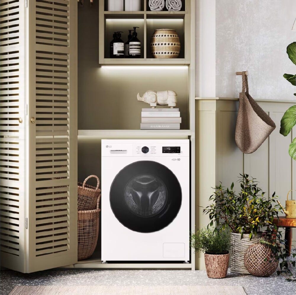 LG W4NX1095NWB Serie X1 Lavasciuga cm. 60 - lavaggio 9 kg - asciugatura 5 kg - bianco