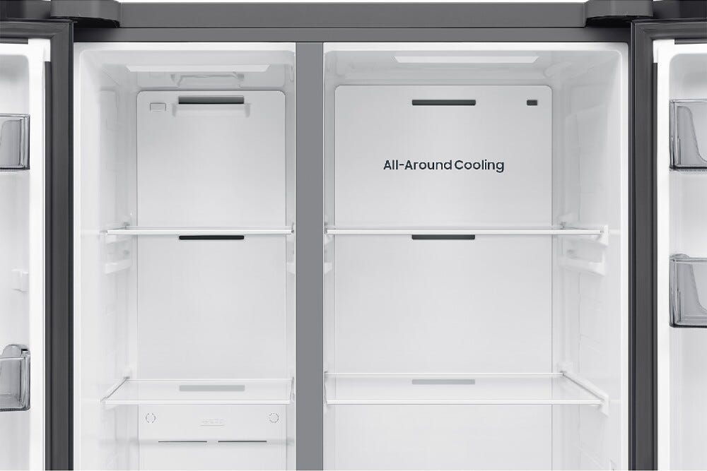 Samsung RS70F65QEFEF Frigorifero con congelatore side by side cm. 91 h. 178 - lt. 659 - antracite