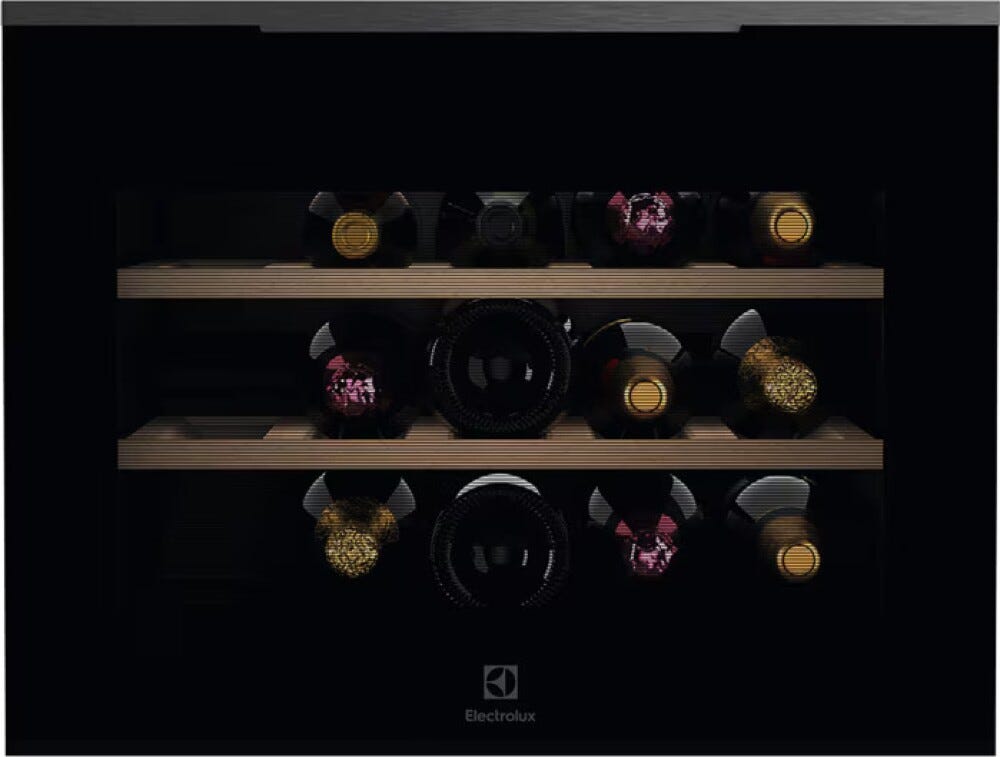 Electrolux KBW6H Serie 800 Cantina vino da incasso cm. 56 h. 44 - 15 bottiglie - nero