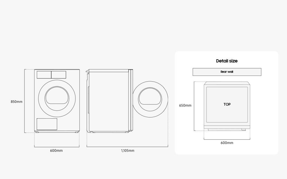 Samsung DV90F09F4SU3 Bespoke AI Laundry Asciugatrice cm. 60 - capacità 9 kg - silver