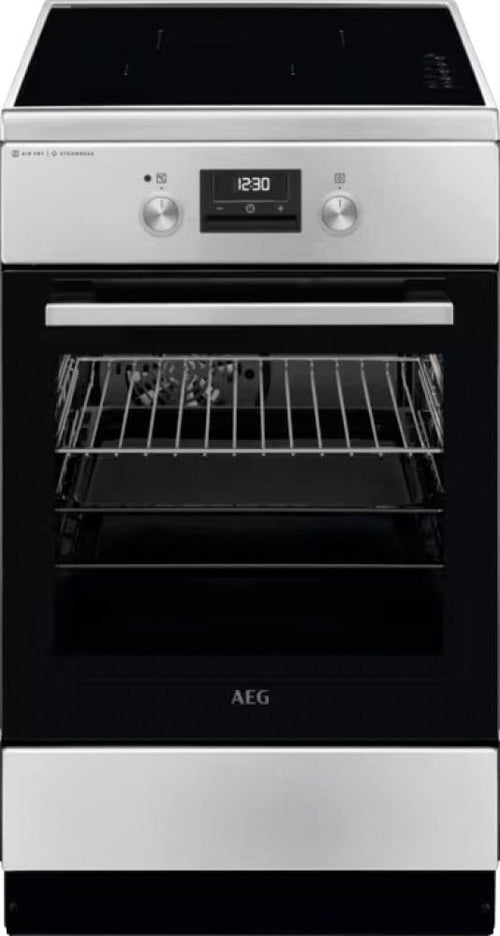 AEG CIB56491BM Cucina da accosto cm. 50x60 - 4 zone induzione + 1 forno elettrico - inox/nero