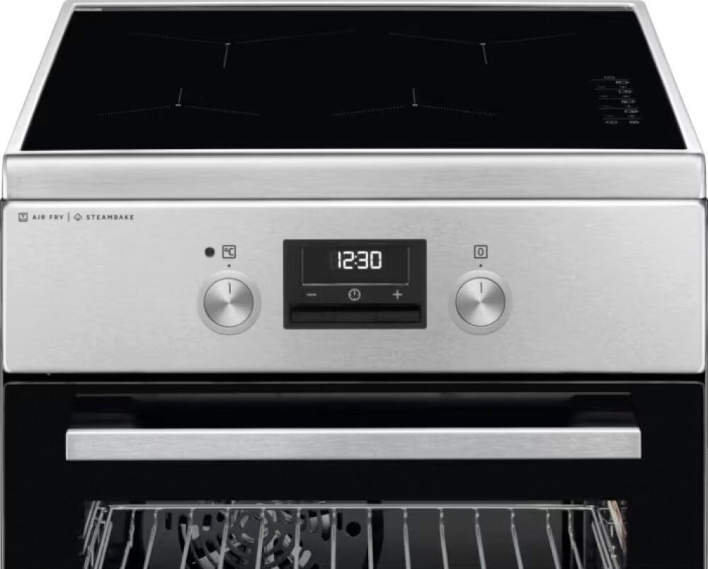 AEG CIB56491BM Cucina da accosto cm. 50x60 - 4 zone induzione + 1 forno elettrico - inox/nero