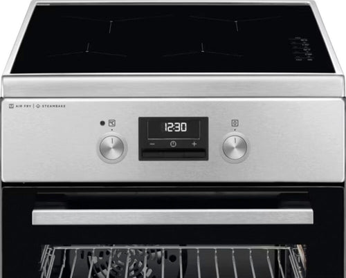 AEG CIB56491BM Cucina da accosto cm. 50x60 - 4 zone induzione + 1 forno elettrico - inox/nero