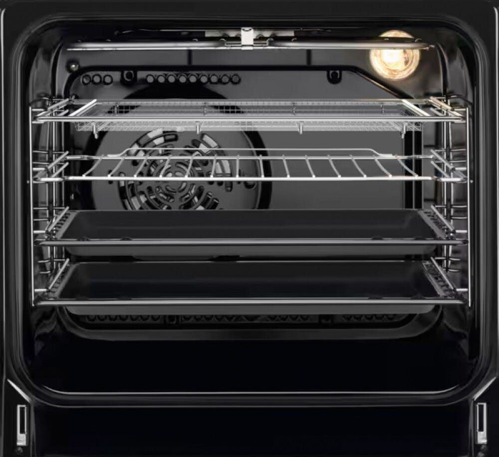 AEG CIB56491BM Cucina da accosto cm. 50x60 - 4 zone induzione + 1 forno elettrico - inox/nero