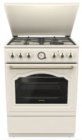 Gorenje GKS6C71CLI Cucina da accosto cm. 60 - 4 fuochi gas + 1 forno elettrico - beige