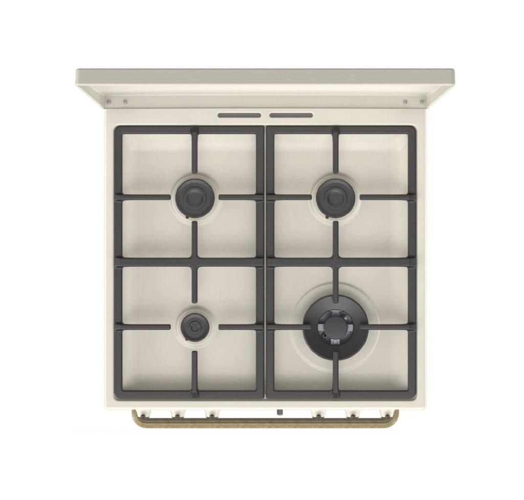 Gorenje GKS6C71CLI Cucina da accosto cm. 60 - 4 fuochi gas + 1 forno elettrico - beige