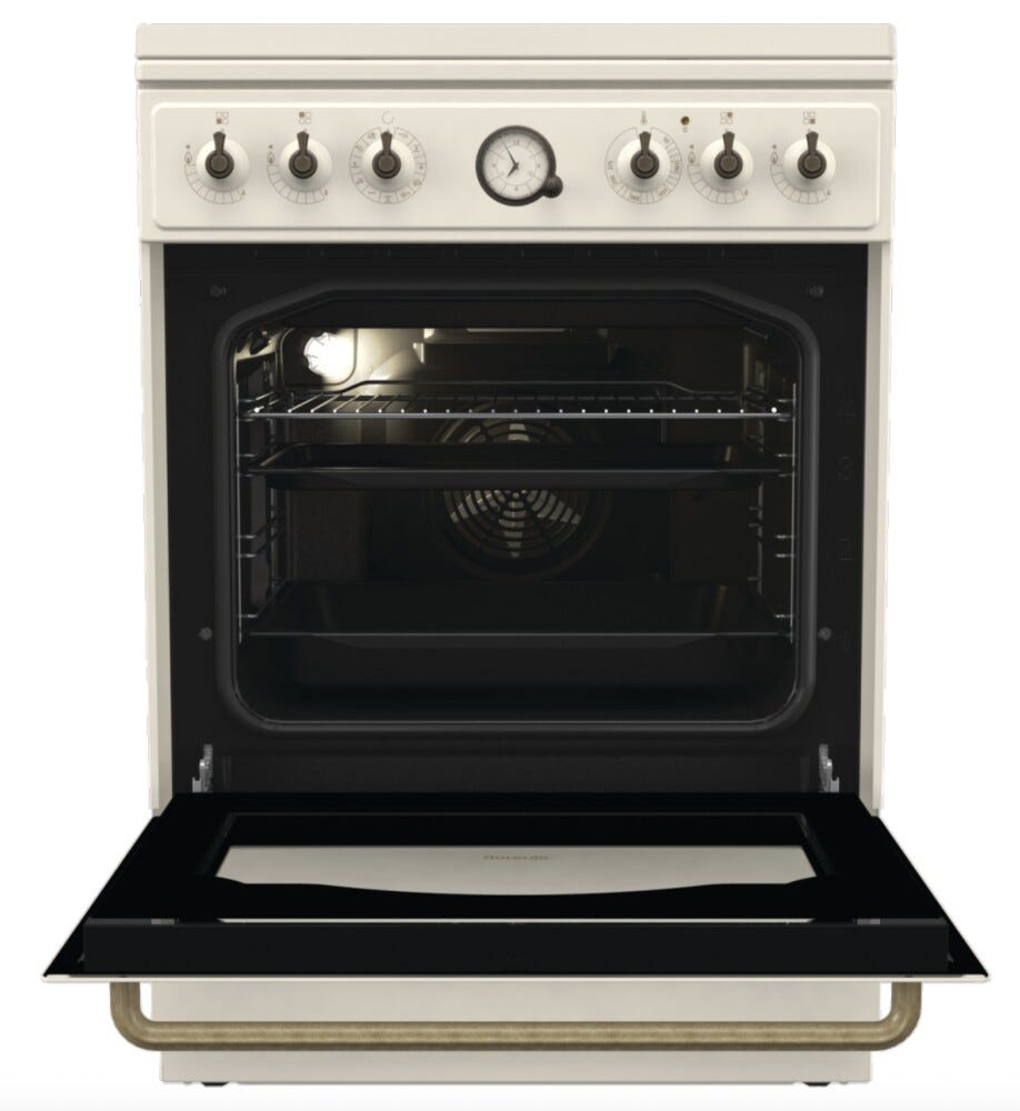 Gorenje GKS6C71CLI Cucina da accosto cm. 60 - 4 fuochi gas + 1 forno elettrico - beige