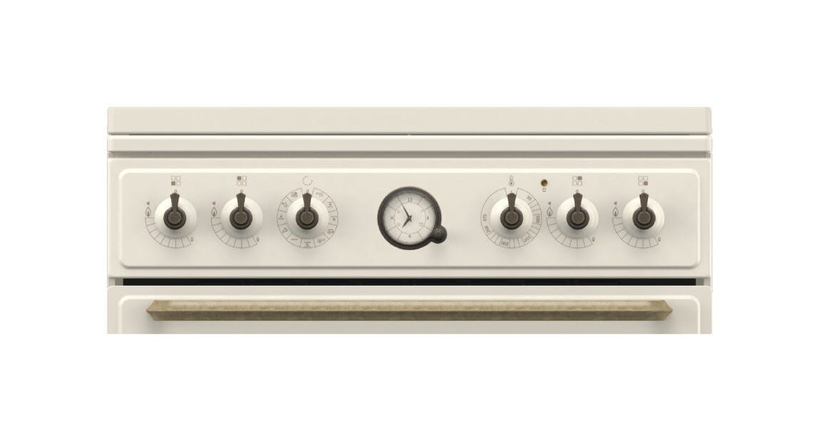 Gorenje GKS6C71CLI Cucina da accosto cm. 60 - 4 fuochi gas + 1 forno elettrico - beige