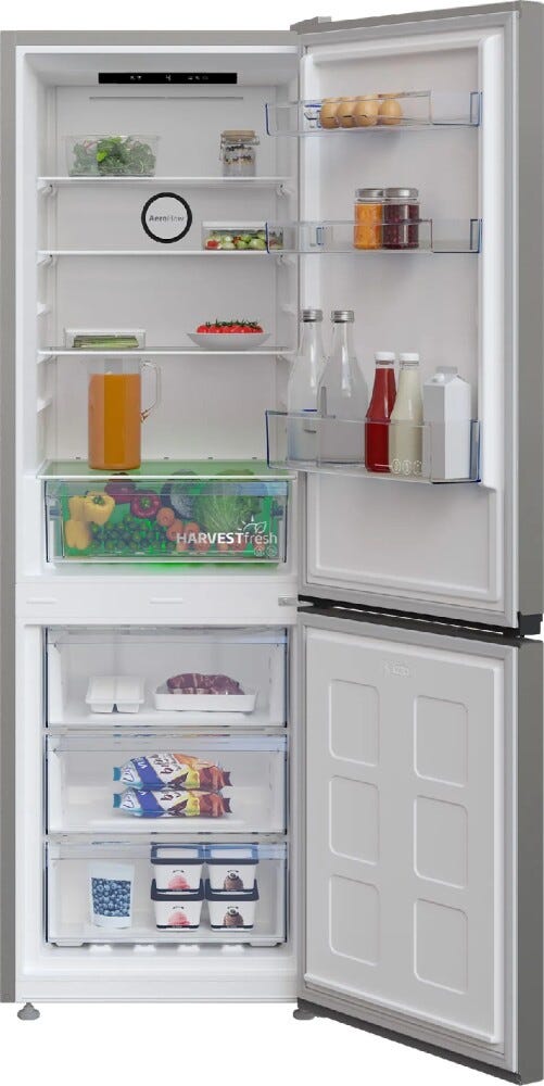 Beko B5RCNA345HG2 Frigorifero con congelatore a libera installazione cm. 60 h. 180 - lt. 301 - grigio