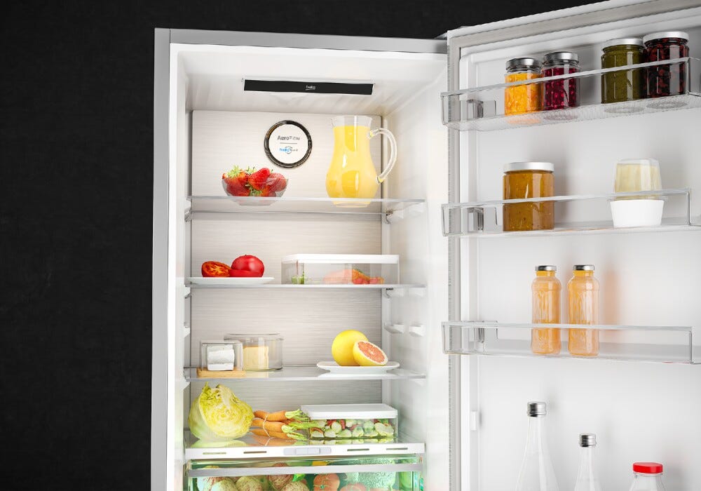 Beko B5RCNA345HG2 Frigorifero con congelatore a libera installazione cm. 60 h. 180 - lt. 301 - grigio