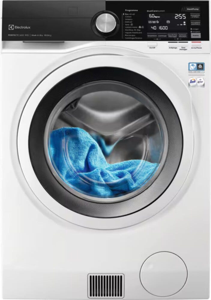Electrolux EW9W216BW serie 900 DelicateCare Lavasciuga cm.60 - lavaggio 10kg - asciugatura 6kg - bianco