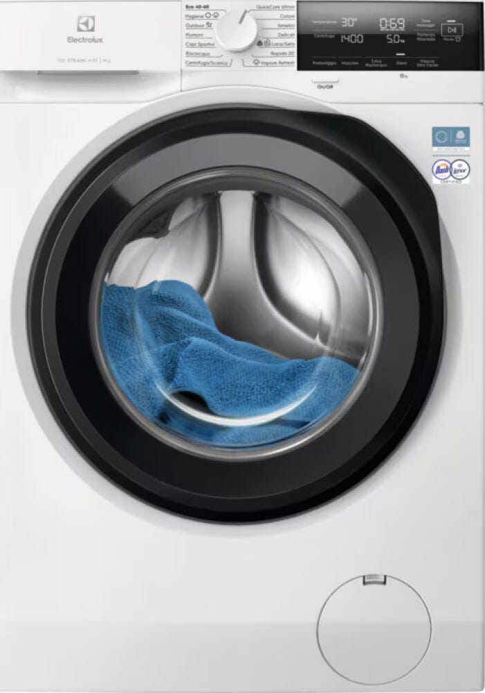 Electrolux EW7F39 serie 700 SteamCare Lavatrice cm. 60 - capacità 9 kg - bianco