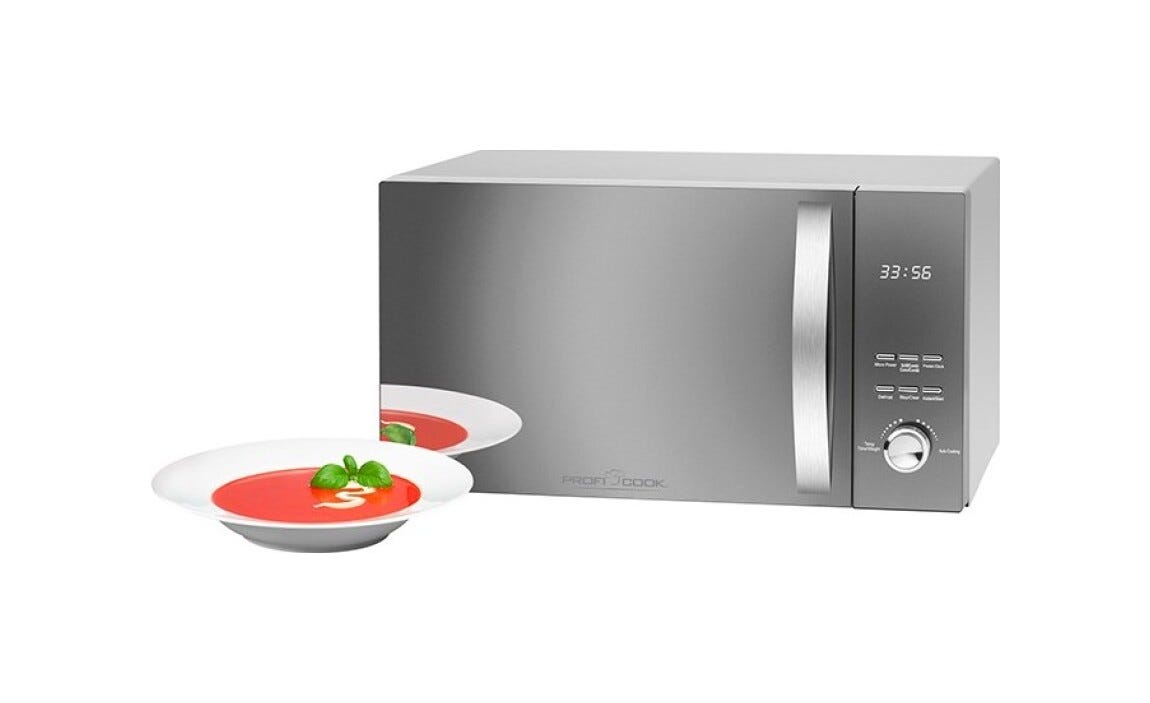 Proficook PCMWG1176 Forno a microonde cm. 54,2 - argento