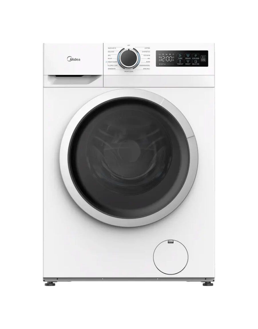 Midea MF110W80BA10/W-IT Lavatrice cm. 60 - capacità 8 kg - bianco