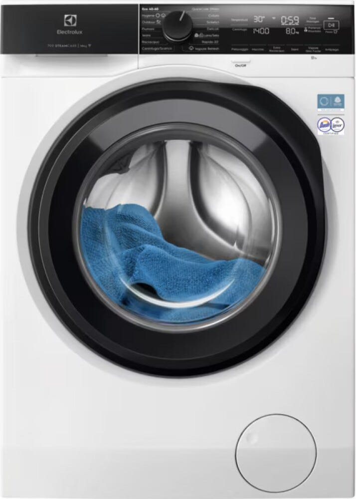 Electrolux EW7F410Y serie 700 SteamCare Lavatrice cm. 60 - capacità 10 kg - bianco