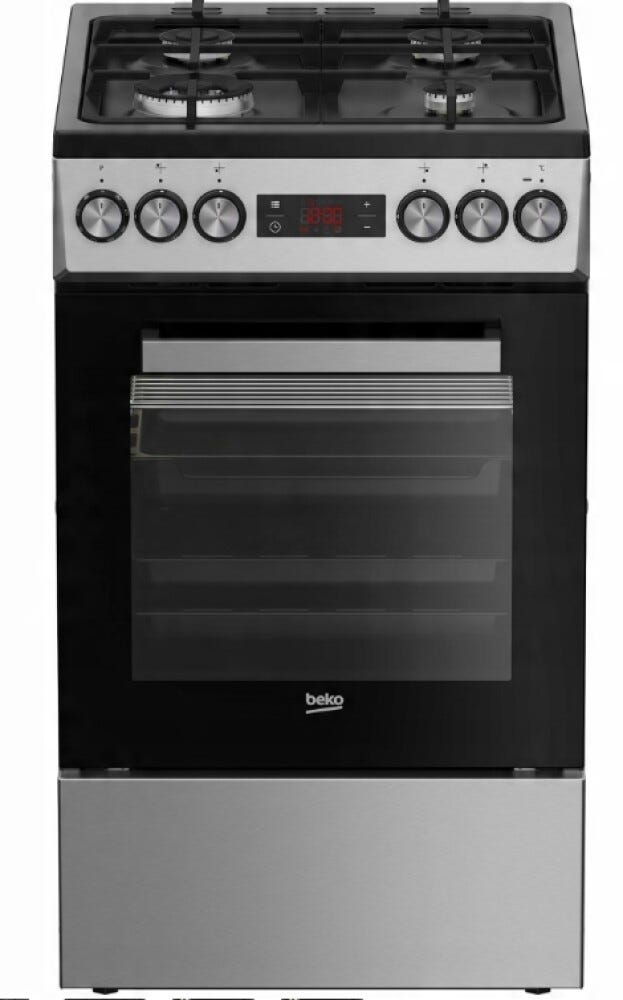 Beko FSM51332DXDT Cucina da accosto cm 50 - 4 fuochi + 1 forno elettrico - inox