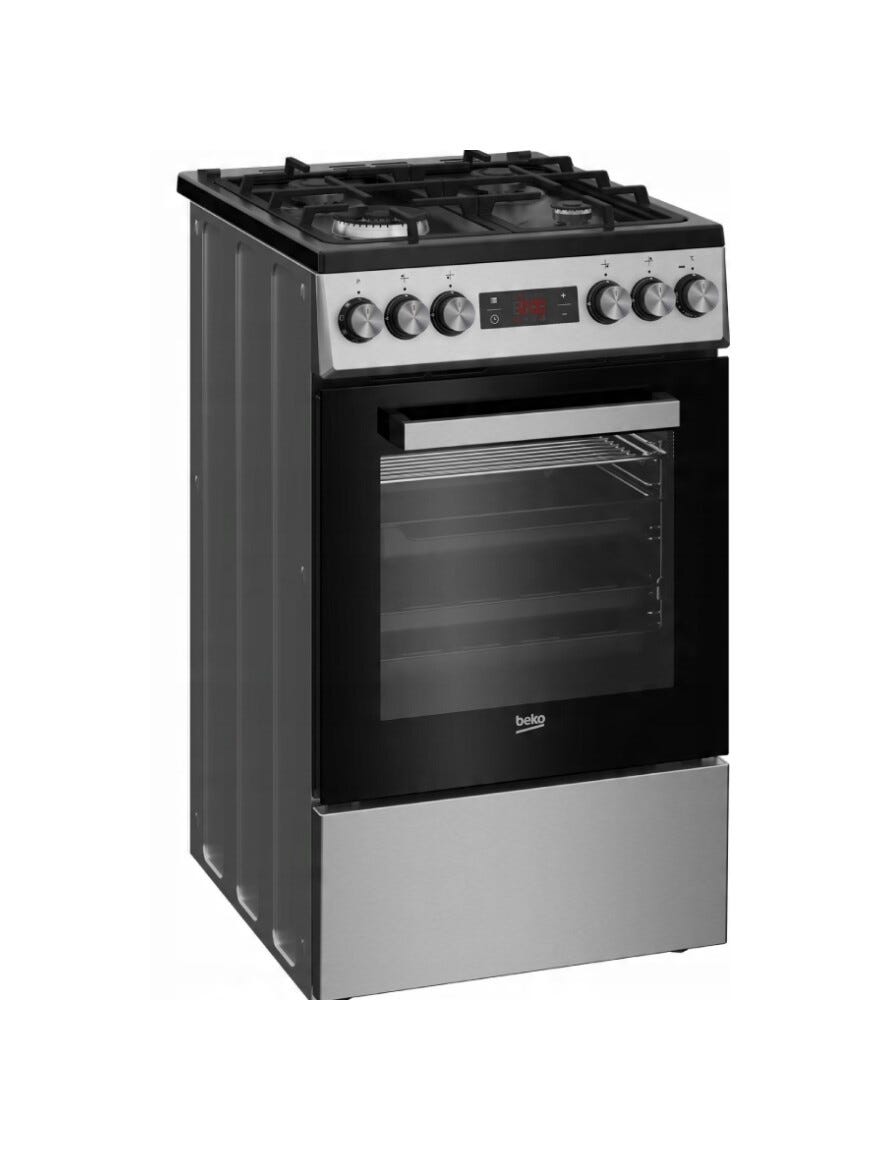 Beko FSM51332DXDT Cucina da accosto cm 50 - 4 fuochi + 1 forno elettrico - inox