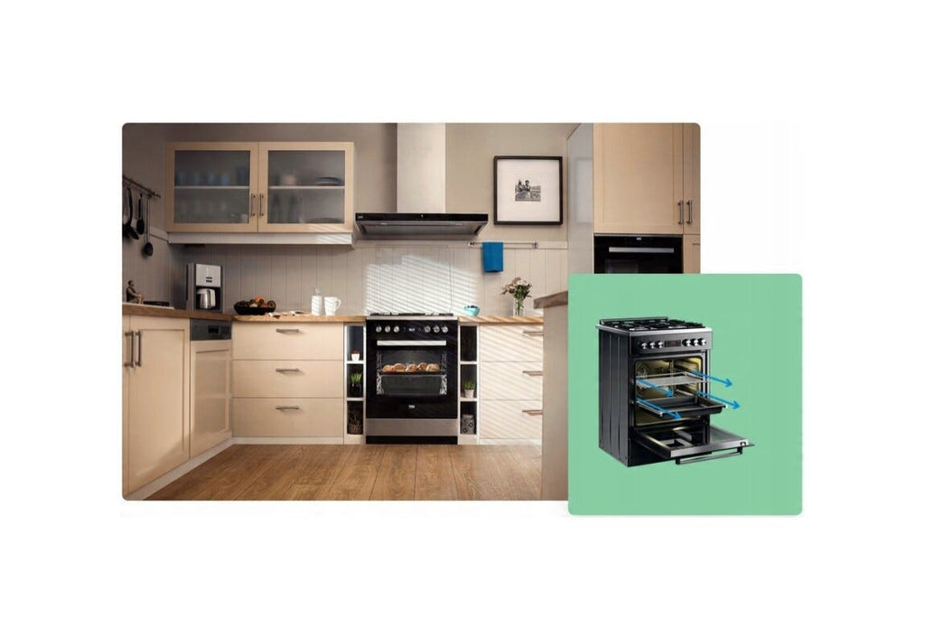 Beko FSM51332DXDT Cucina da accosto cm 50 - 4 fuochi + 1 forno elettrico - inox