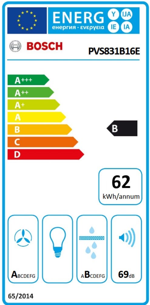 Bosch PVS831B16E 4 Piano cottura induzione con cappa integrata cm. 80 - vetro nero