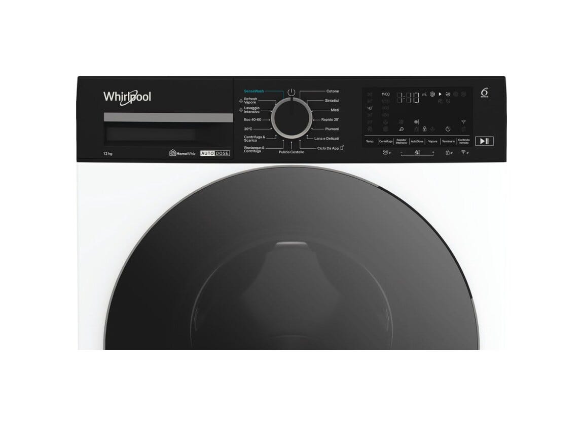 Whirlpool WPM 27W ADS IT SenseWash Lavatrice cm. 60 - capacità 12 kg - bianco