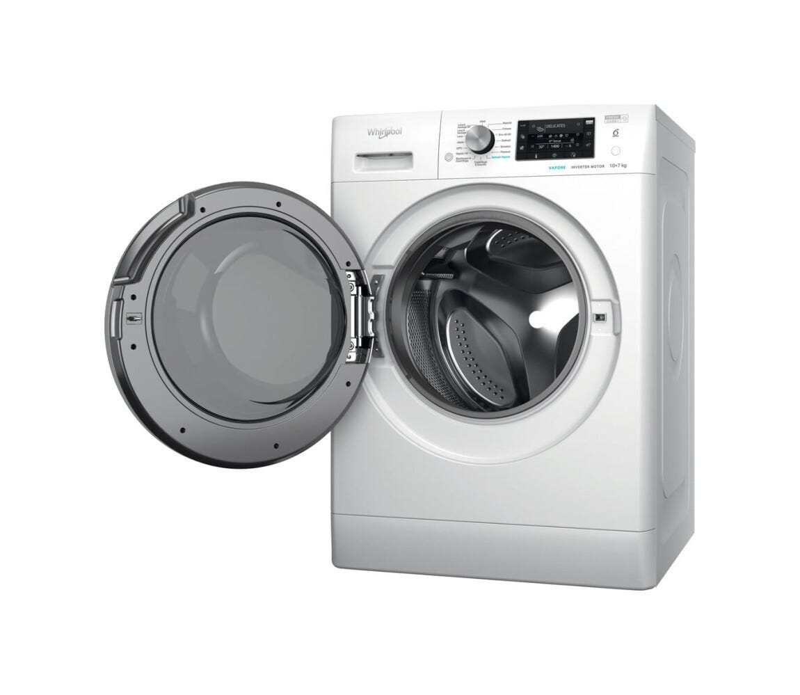 Whirlpool FFWDD 107448 WBS IT Lavasciuga cm. 60 - capacità 10 kg - asciugatura 7 kg - bianco
