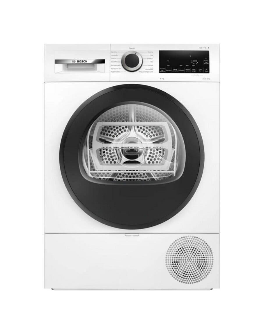 Bosch WQG233D1II 6 Asciugatrice cm. 60 - capacità 8 kg - bianco