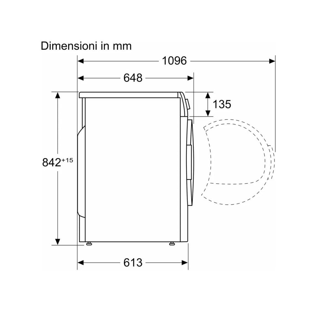 Bosch WQG233D1II 6 Asciugatrice cm. 60 - capacità 8 kg - bianco