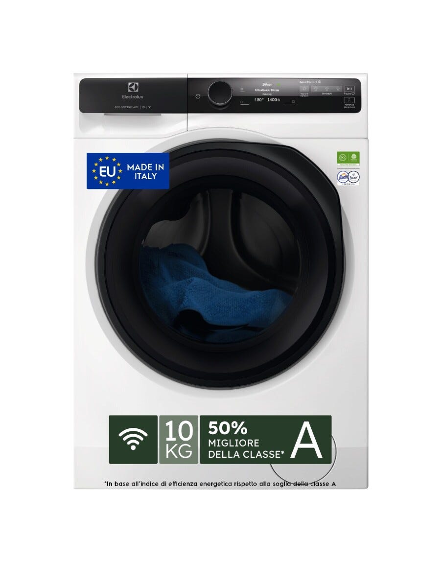 Electrolux EW8F710Y5 serie 800 UltraCare Lavatrice cm. 60 - capacità 10 kg - bianco