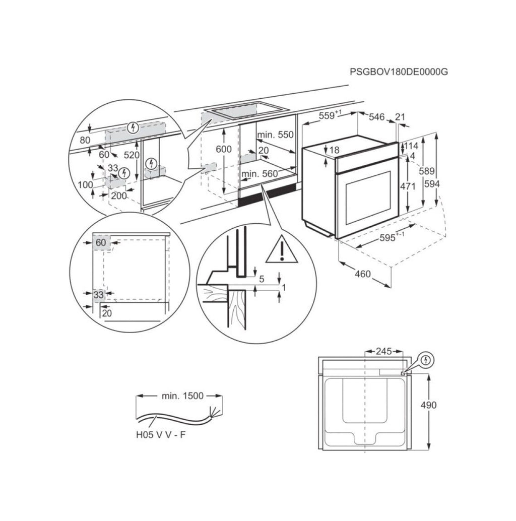 AEG NBT9P83IAT Serie 9000 ProAssist Forno elettrico pirolitico cm. 60 - nero opaco