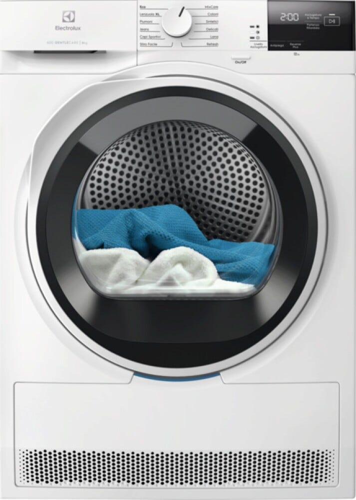 Electrolux EW6H28KGW Serie 600 GentleCare Asciugatrice cm. 60 - capacità 8 kg - bianco