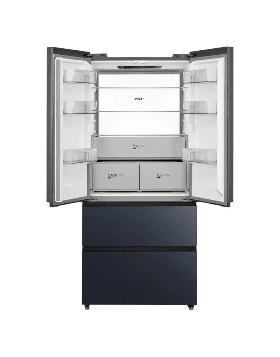 Midea MDRF705BIE70 Frigorifero con congelatore french door cm. 83 h. 191 - lt. 515 - vetro grigio