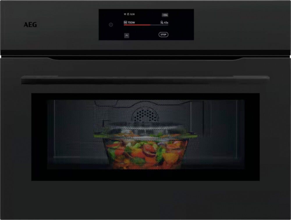 AEG NKM7N721T Serie 7000 MealAssist Forno microonde compatto, CookSmart Touch, connettività Wi-Fi, 44 litri, nero opaco