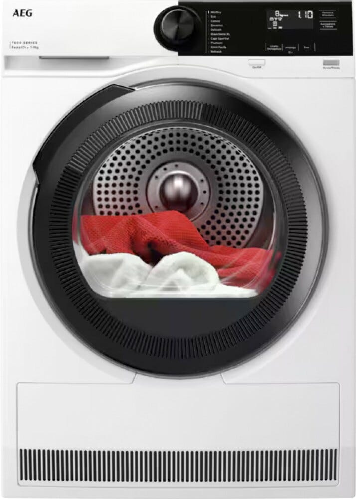 AEG TR7HE9C Serie 7000 SensiDry® Asciugatrice cm. 60 - capacità 9 kg - bianco