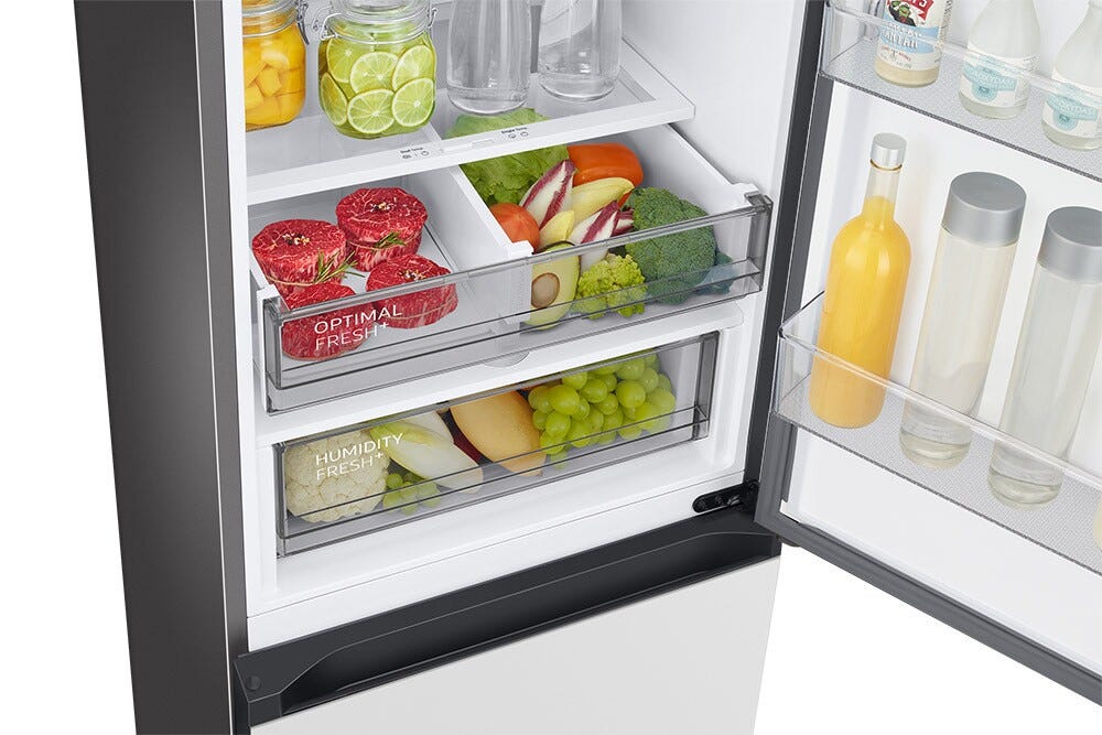 Samsung RB38C7B6D12/EF Bespoke AI Frigorifero con congelatore a libera installazione cm. 60 h. 203 - lt. 390 - bianco