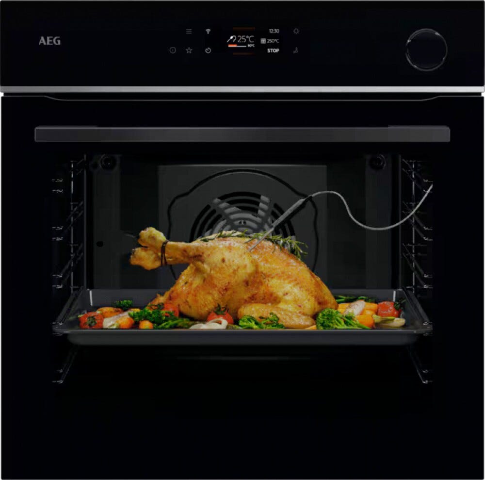 AEG TR7PB63ZSB Serie 7000 MealAssist Forno combinato a vapore pirolitico cm. 60 - nero