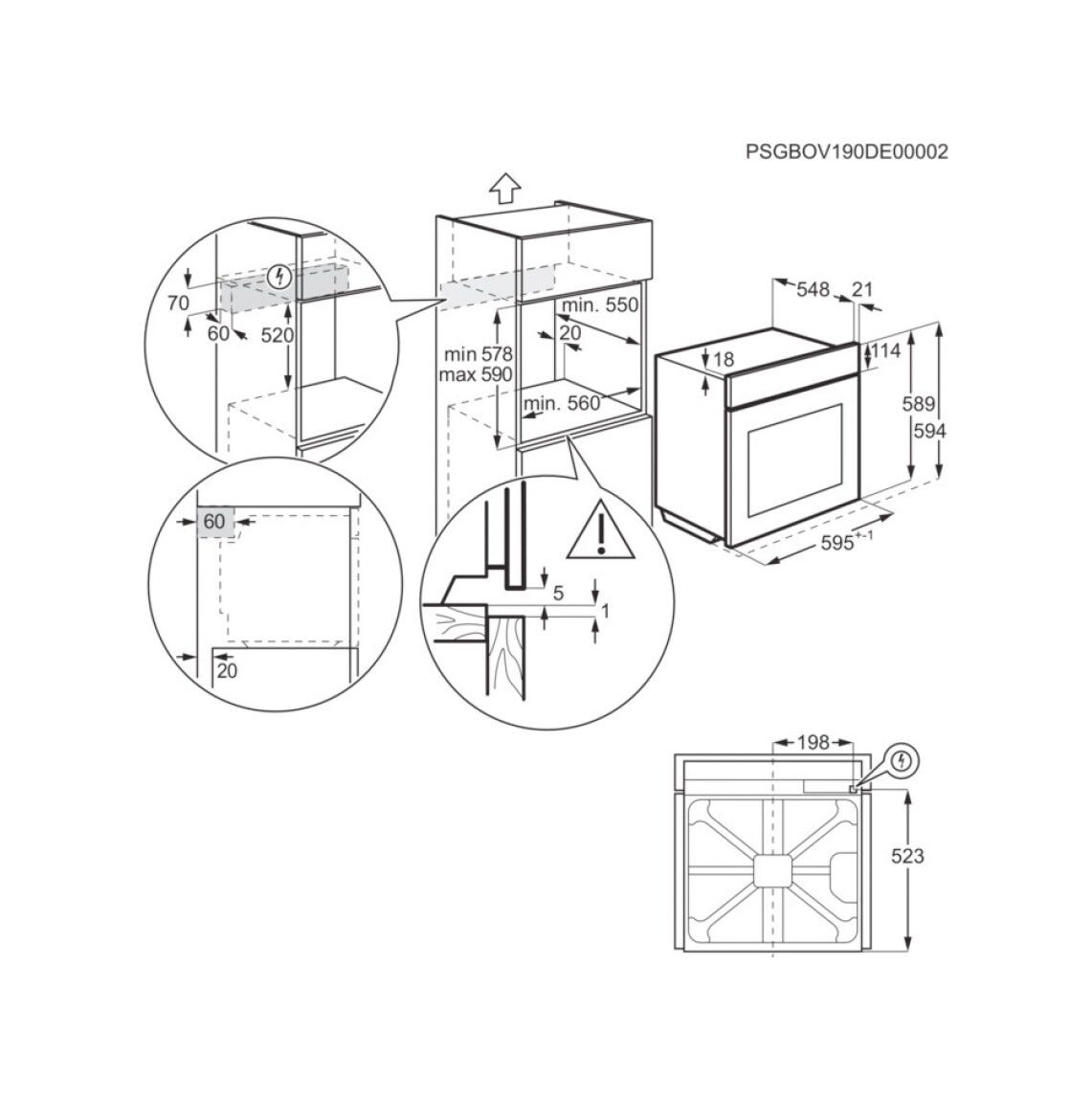 AEG TU5AB21FSB Serie 5000 SurroundCook® Forno elettrico multifunzione cm. 60 - nero