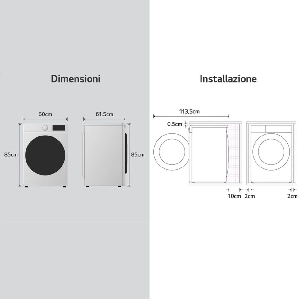 LG F4X7013TBB Serie X7 Lavatrice cm. 60 - capacità 13 kg - nero