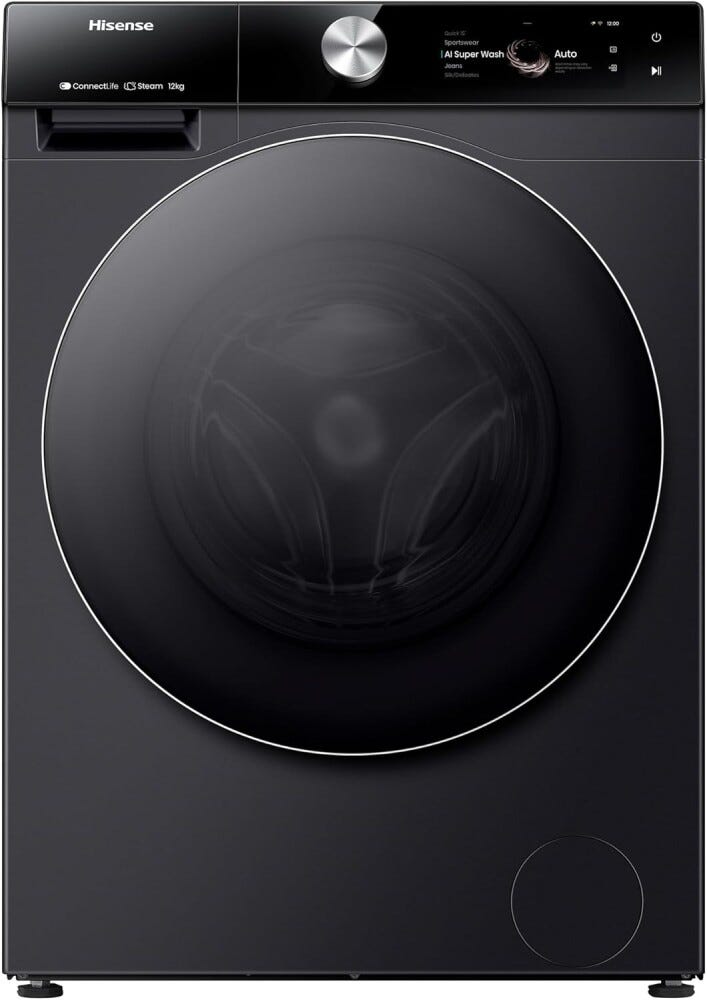 Hisense WF7S1247BB Lavatrice cm. 60 - capacità 12 kg - nero